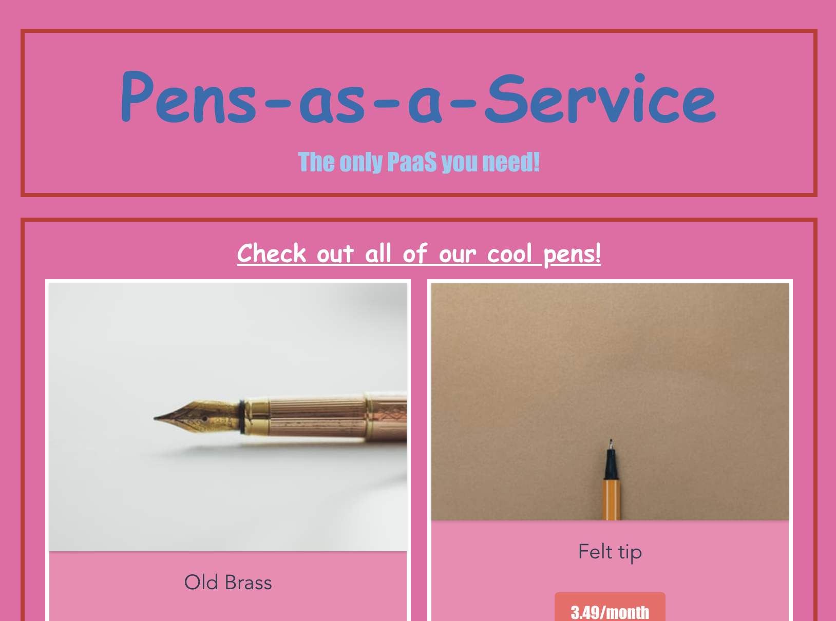 Pens as a service v1