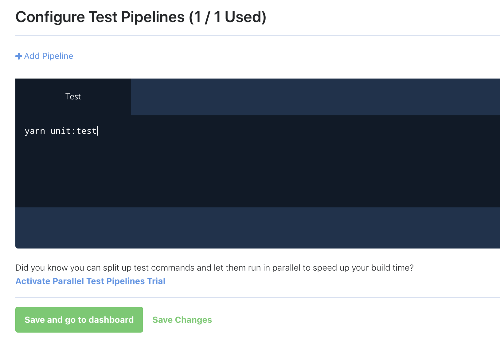 Test setup